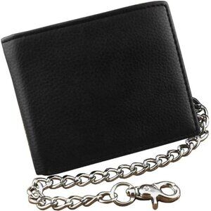 Mens Boys Simple Leather Chain Wallet Biker EMO Gift
